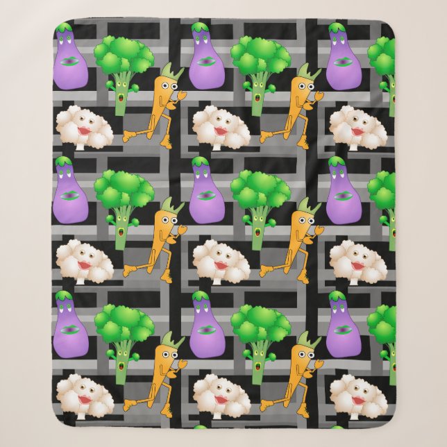Garden Pattern 2 Sherpa Blanket Sherpadecke (Vorderseite)