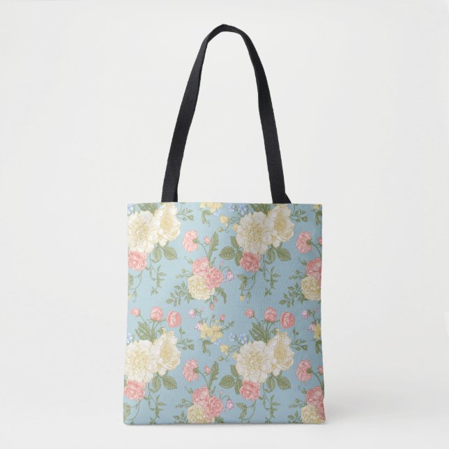 Garden Peony Floral Pattern Tasche (Vorderseite)
