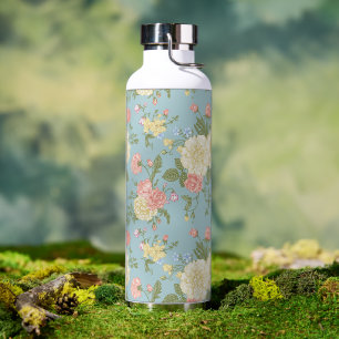 Garden Peony Floral Pattern Trinkflasche