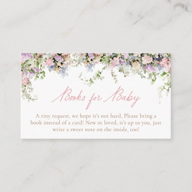 Garden Pink Baby in Bloom Books for Baby Begleitkarte (Vorderseite)