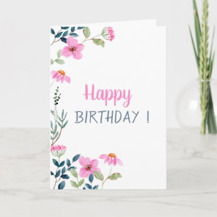 Garden Pink Blume Karte