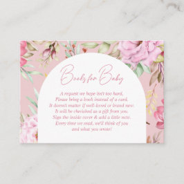 Garden Pink Floral Babybuchanfrage Begleitkarte