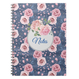 Garden Pink Roses Notizblock