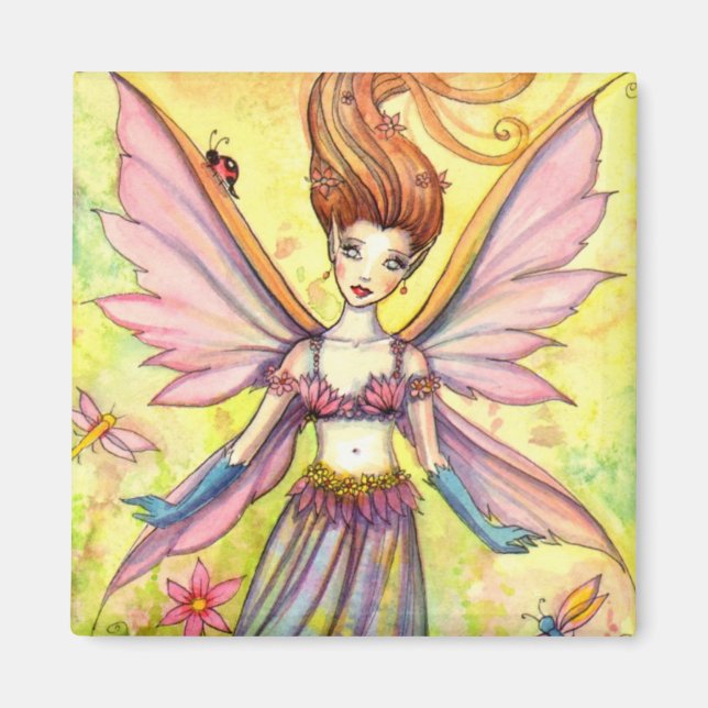 Garden Pixie Fairy und Ladybug Magnet (Vorne)