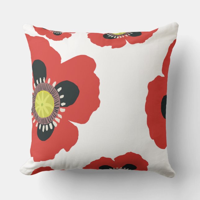 garden poppies kissen (Vorderseite)