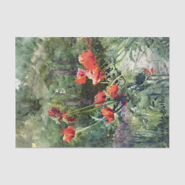 Garden Poppies von Mildred Anne Butler Seidenpapier (Vorderseite)