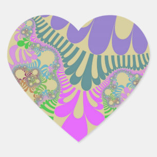 Garden Rainbow Mod Heart Stickers