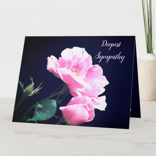 Garden Rose Beileid Karte (Vorderseite)