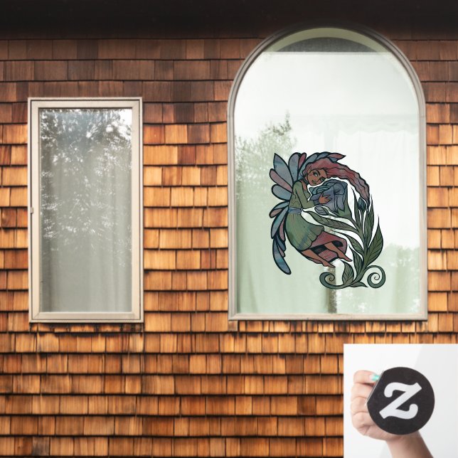 Garden Rose Fairy Fensteraufkleber (Fenster Zuhause)