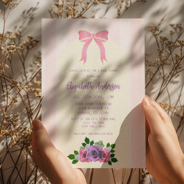 Garden Rose Pink Baby Dusche Einladung