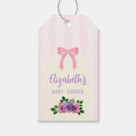 Garden Rose Pink Baby Dusche Geschenkanhänger