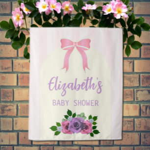 Garden Rose Pink Baby Dusche Wandteppich