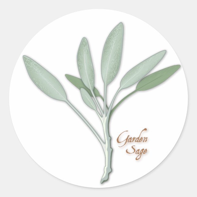 Garden Sage Herb Stickers (Vorderseite)