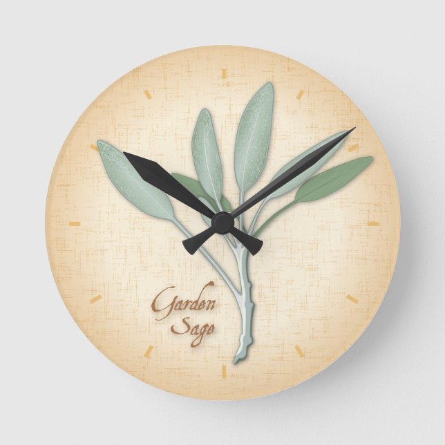 Garden Sage Herb Uhr (Vorderseite)