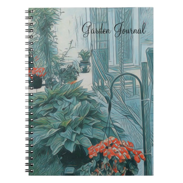 Garden Scene Journal Notizblock (Vorderseite)
