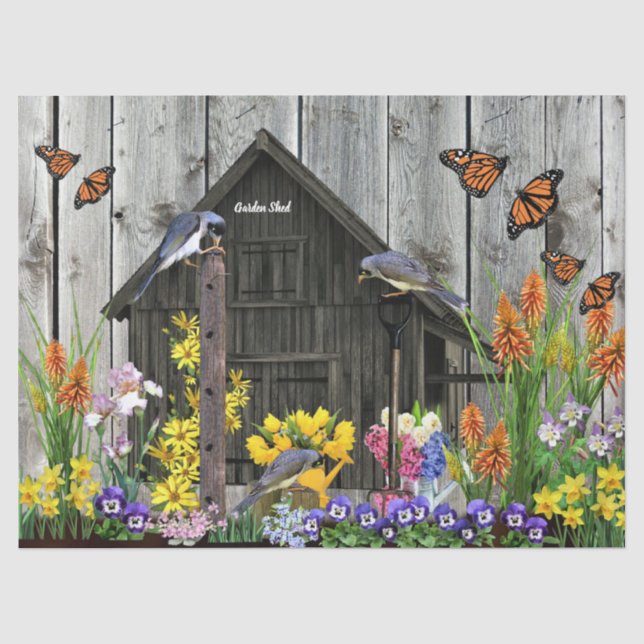 Garden Shed Blume Seidenpapier (Vorderseite)
