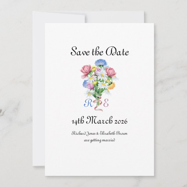 Garden Spring Wedding Save The Date (Vorderseite)