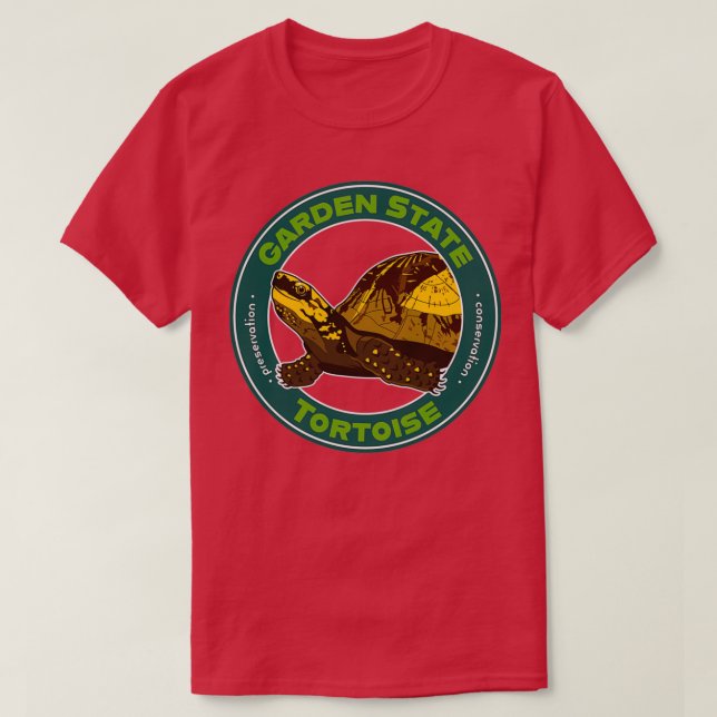 Garden Staat Tortoise Blumenstraube T-Shirt (Design vorne)