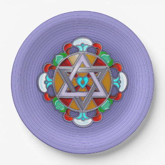 Garden Star in Lilac Pappteller