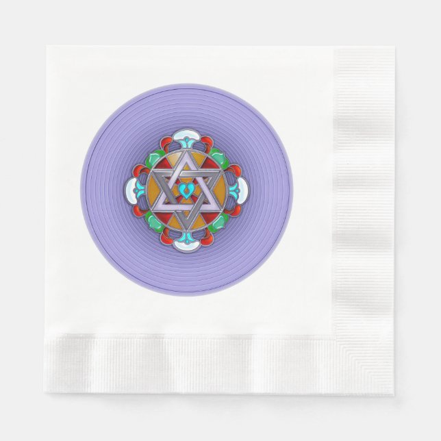 Garden Star in Lilac Serviette (Vorderseite)