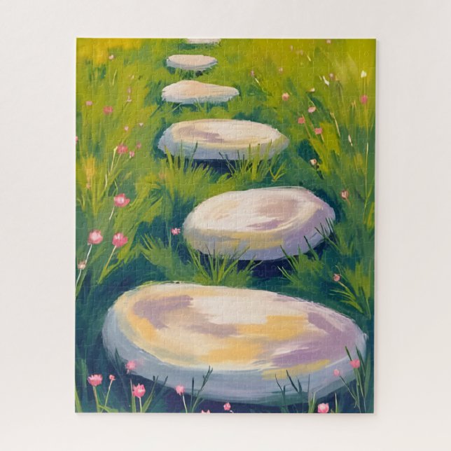 Garden Stepping Stones Watercolor (Vertikal)