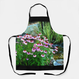 Garden Stream Digital mit Lila Ausstattungen Schürze