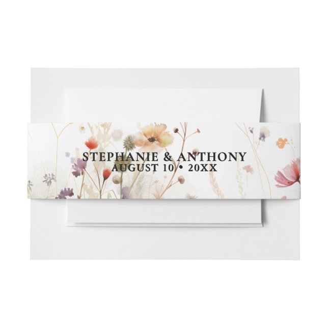 Garden Sunflower Wedding Invitation Belly Band (Vorderseite Beispiel)