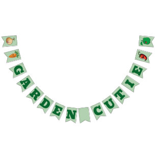 Garden Süsse Lächeln Veggies Kinderdusche Wimpelkette