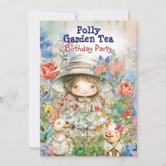 Garden Tea Geburtstagsparty Einladung