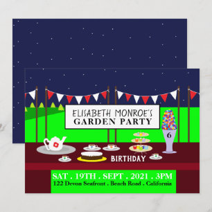 Garden Tee Party, Geburtstagsparty Einladung