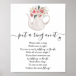 Garden Tee Ring on It Brautparty Game Poster