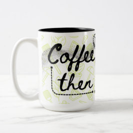 Garden theme coffee mug garden tools             zweifarbige tasse