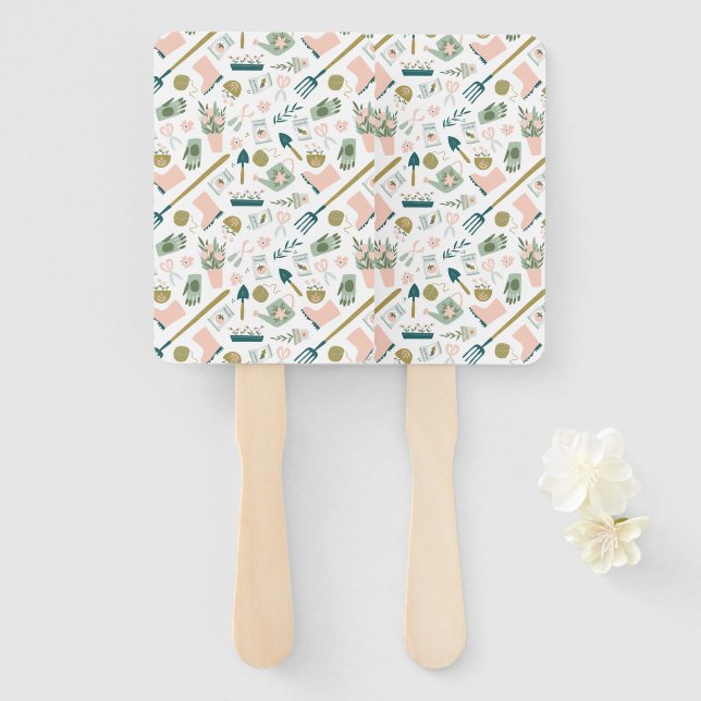 Garden Time Hand Fans Fächer (Vorne und Hinten)
