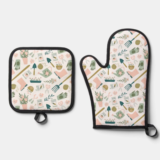 Garden Time Oven Mitt Set (Vorderseite)