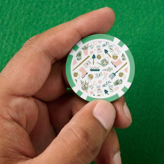 Garden Time Poker Chips (Hand)