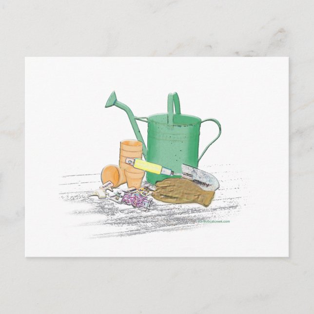 Garden Tools Garden Postkarte (Vorderseite)
