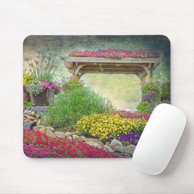 Garden Trellis Impressionismus Mousepad (Mit Mouse)