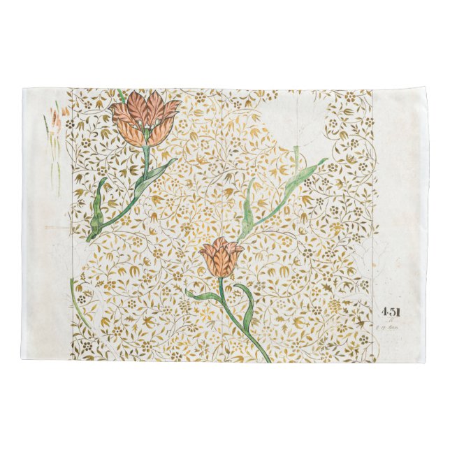Garden Tulip 1885 von William Morris Kissenbezug (Rückseite)