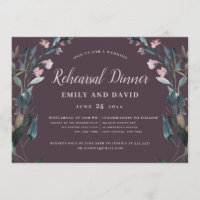 Garden Wappen Mauve Lila Floral Wedding Probe