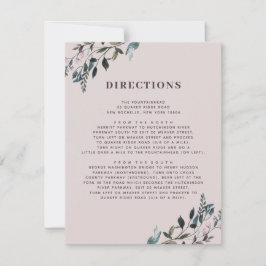 Garden Wappen Mauve Lila Hochzeitsanweisungen RSVP Karte