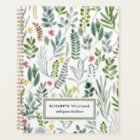 Garden Watercolor Blätter Personalisiert