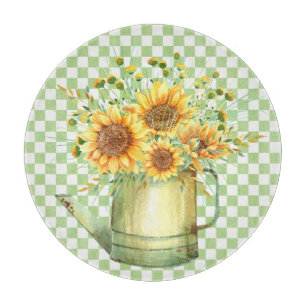 Garden Watering Can Sonnenblumen Schneidebrett