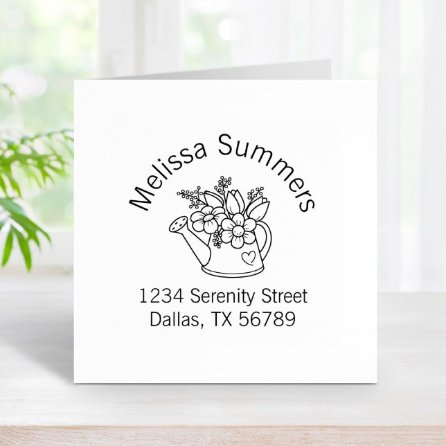Garden Watering Dose mit Blume Adresse 2 Gummistempel (Von Creator hochgeladen)
