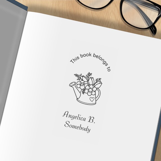 Garden Watering Dose mit Blume Buchzeichen Gummistempel (Von Creator hochgeladen)