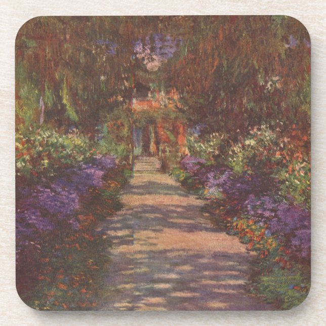 Garden Way - Claude Monet - c1902 Getränkeuntersetzer (Vorderseite)