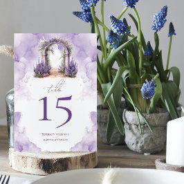 Garden Wedding Lavender Personalisiert Tischnummer
