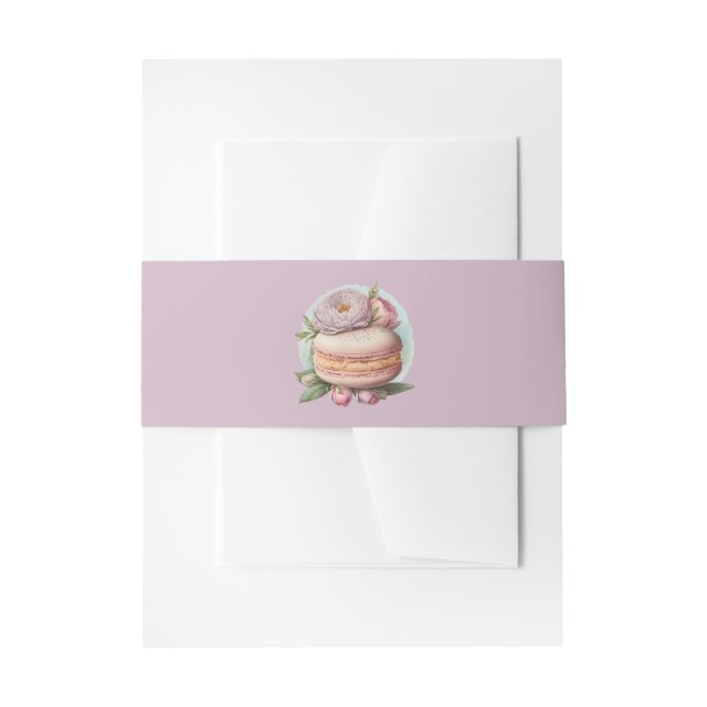 Garden Wedding Macaroons Einladungsbanderole (Vorderseite Beispiel)