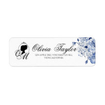 Garden Wedding Monogram Script Elegante Rose