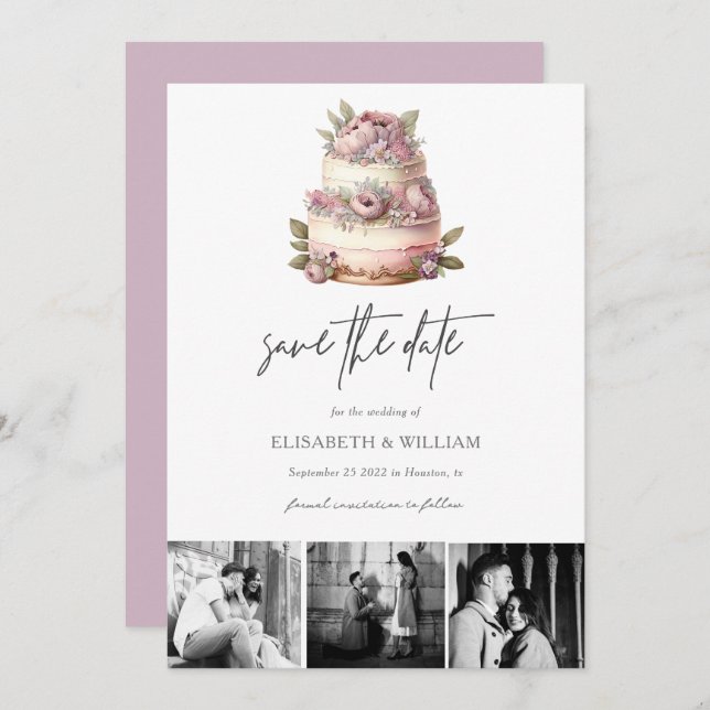 Garden Wedding Save the Date QR Code (Vorne/Hinten)