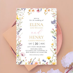 Garden Wildblume Hochzeit Einladung